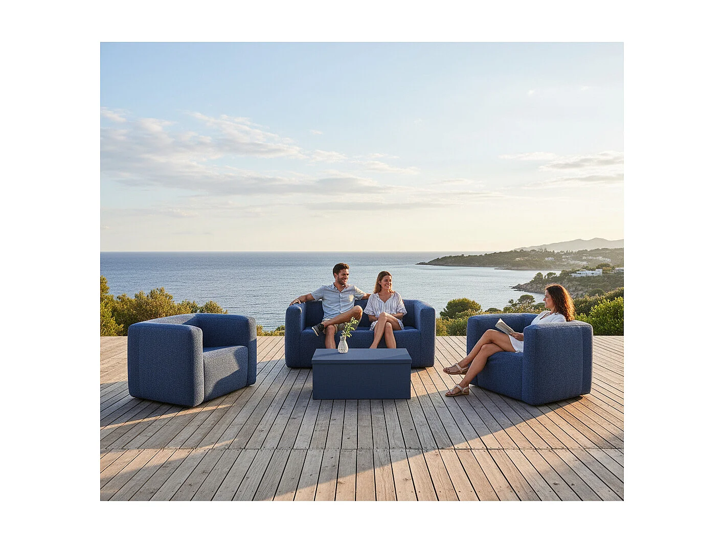 Fauteuil gonflable Terracotta - Intérieur et extérieur - Couleur Bleu