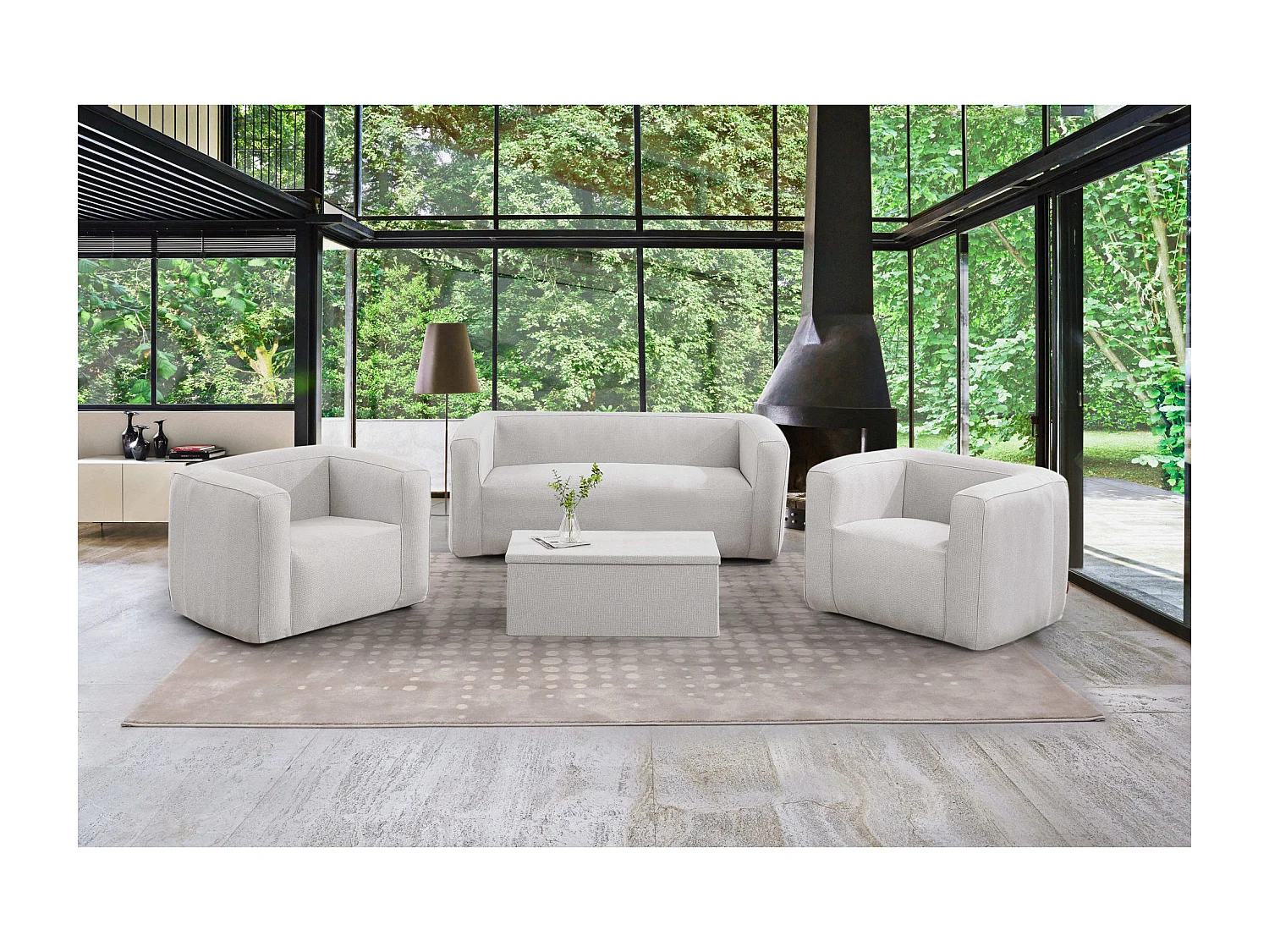 Fauteuil gonflable Terracotta - Intérieur et extérieur - Couleur Gris clair