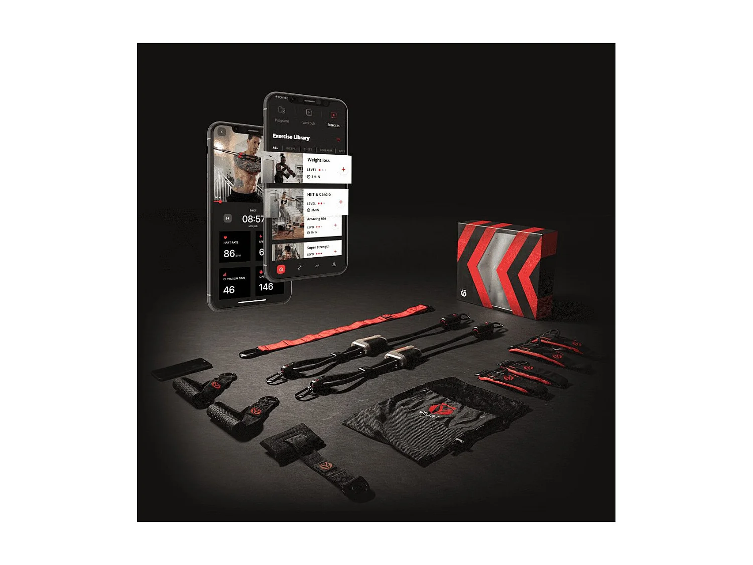 Set de bandes de résistance connectées - HyGear 1 - Application 200 programmes d'entrainements