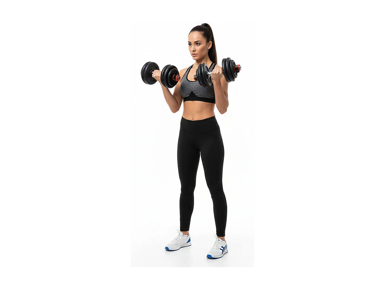 Set barras + mancuernas 93 KG - FITLIFE - Acero - Todo incluido ( barras, discos, topes )