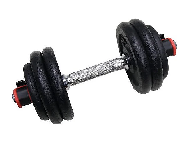 Set barras + mancuernas 93 KG - FITLIFE - Acero - Todo incluido ( barras, discos, topes )