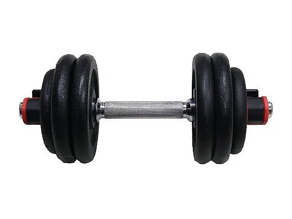 Set barras + mancuernas 93 KG - FITLIFE - Acero - Todo incluido ( barras, discos, topes )