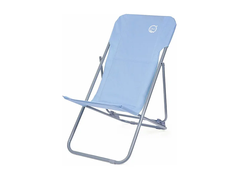 Lot de 2 chiliennes de jardin pliables - 4 positions - O'Sun - Bleu - Dimensions : 96 x 98 x 55 cm