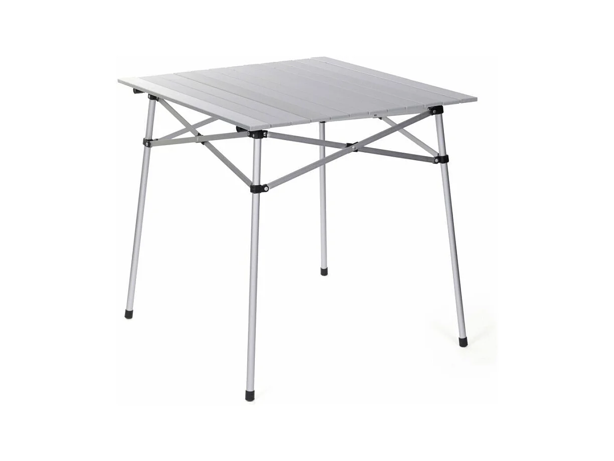 Table à lattes de camping - O'Camp - Housse de transport inclus - Dimensions : 70 x 70  x 70 cm