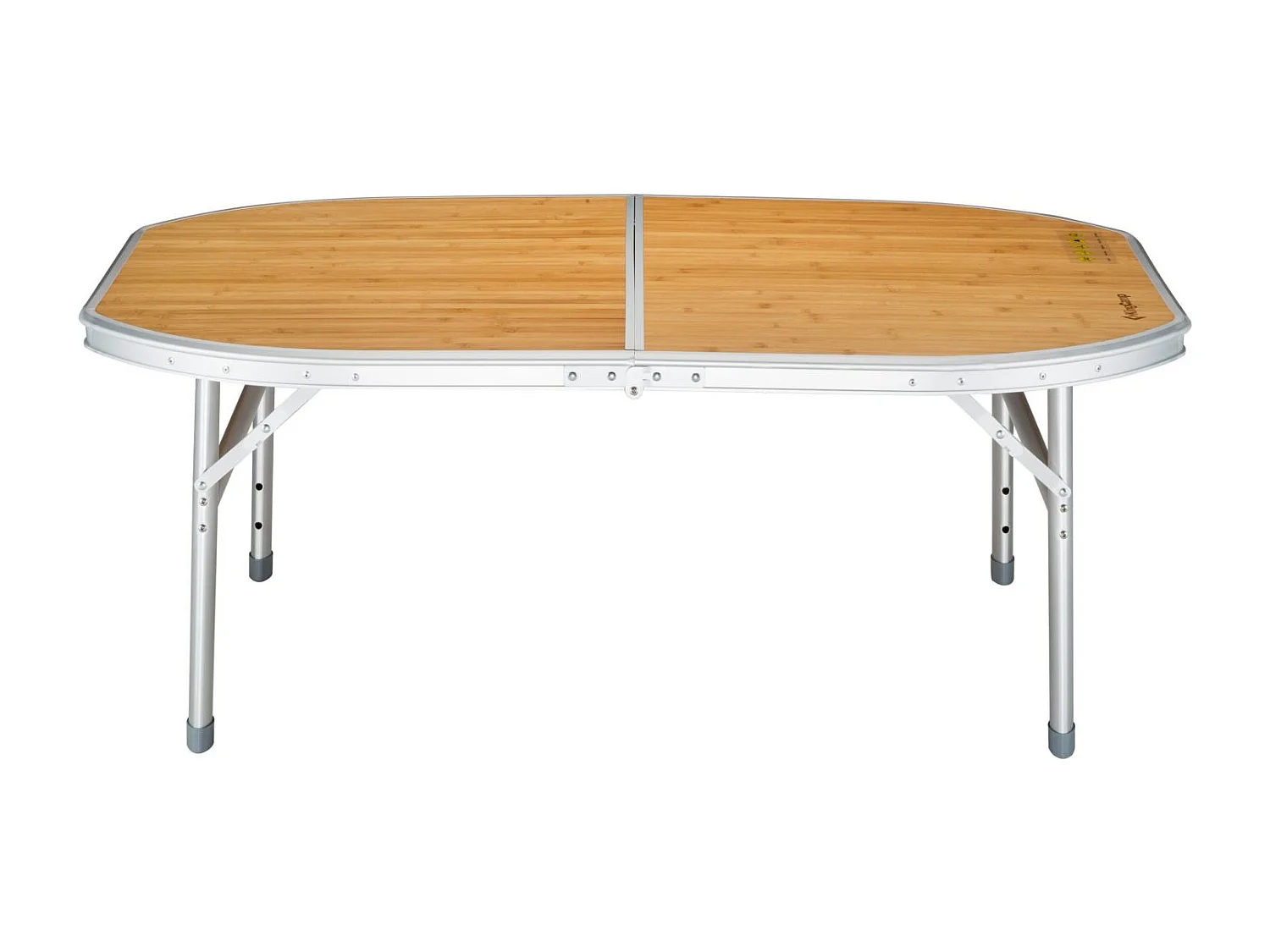 Table de camping pliable avec poignée de transport - Kingcamp - Forme arrondie