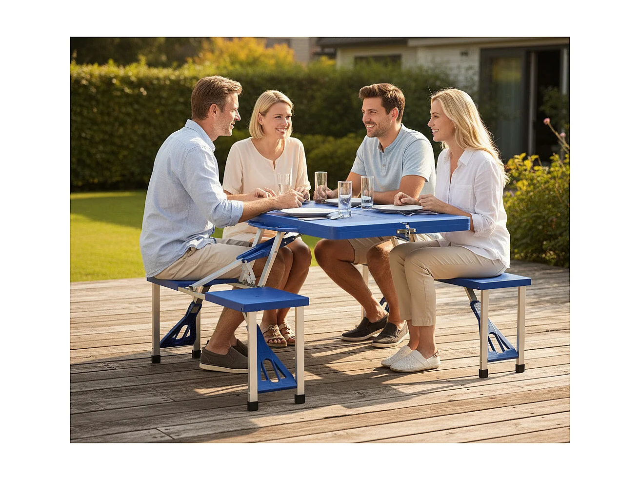 Tavolo da campeggio per 4 persone con panca - Kingcamp