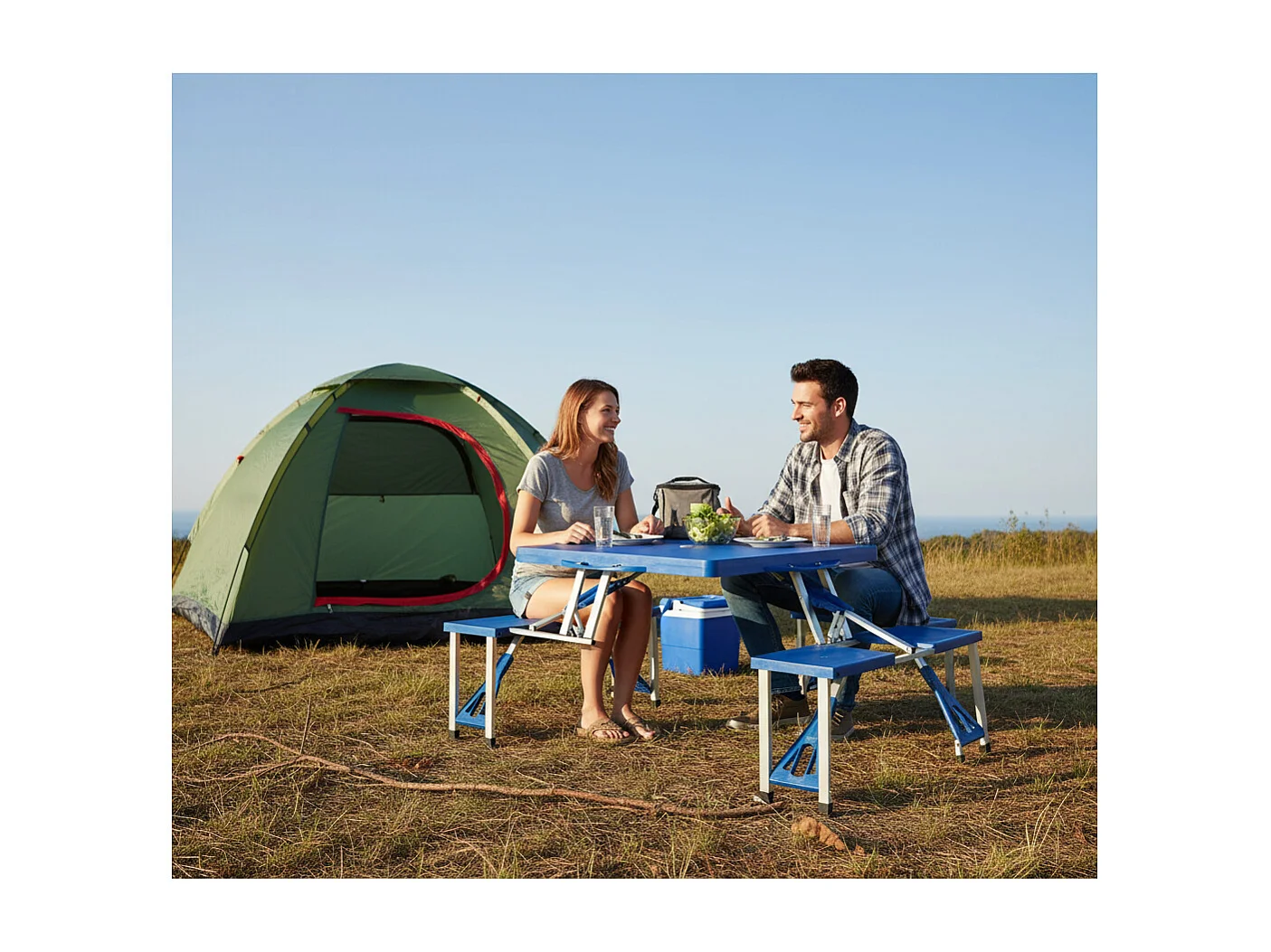 Tavolo da campeggio per 4 persone con panca - Kingcamp