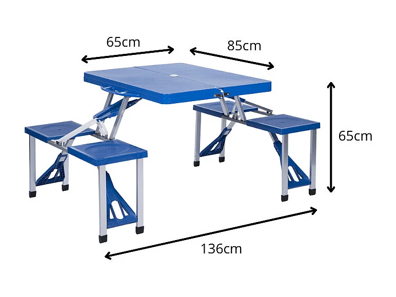 4-persoons kampeertafel met bank - Kingcamp