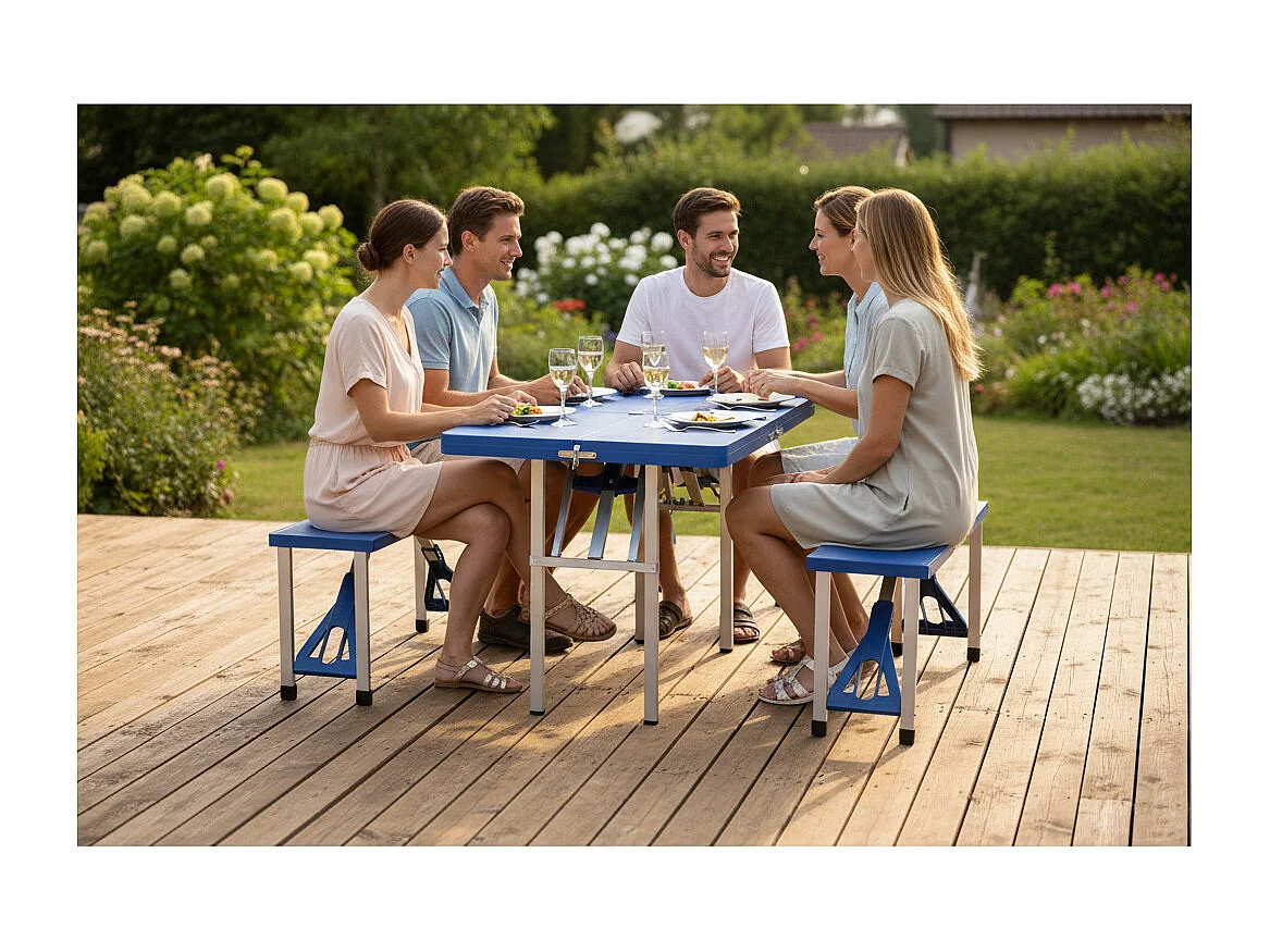 4-persoons kampeertafel met bank - Kingcamp