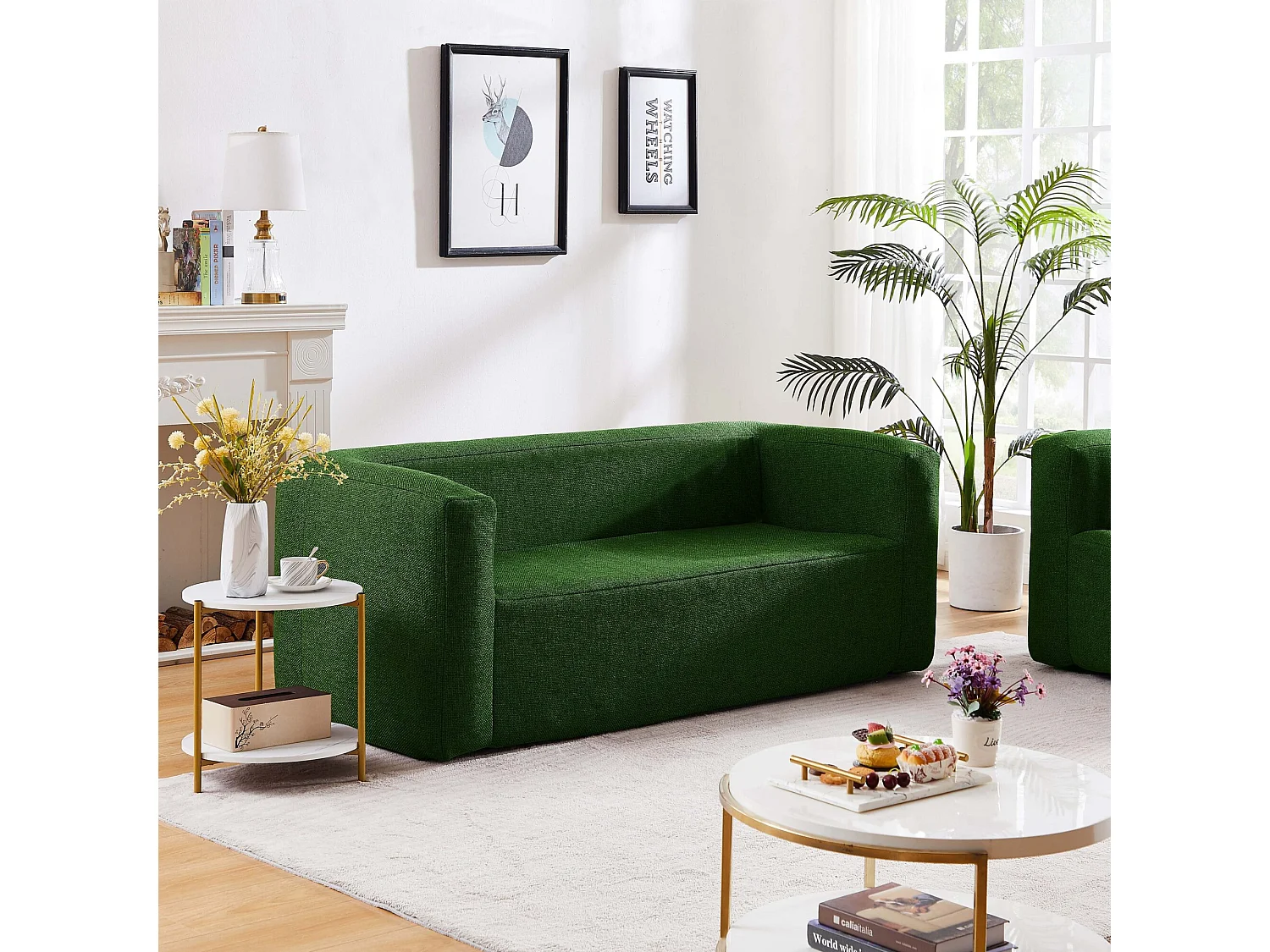 Canapé gonflable 2-3 places Terracotta - Intérieur et extérieur - Couleur Vert