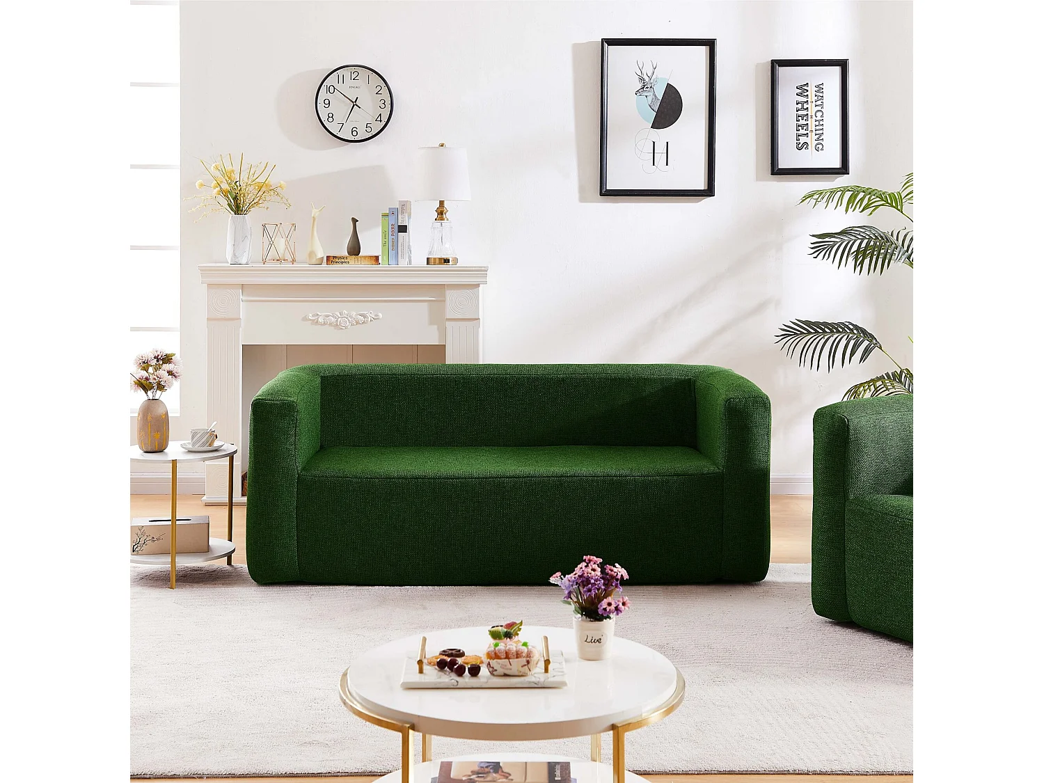 Canapé gonflable 2-3 places Terracotta - Intérieur et extérieur - Couleur Vert