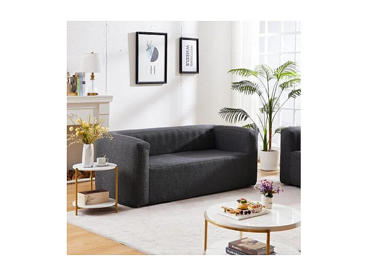 Canapé gonflable 2-3 places Terracotta - Intérieur et extérieur - Couleur Gris foncé