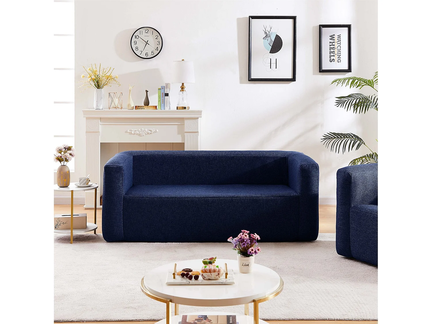 Canapé gonflable 2-3 places Terracotta - Intérieur et extérieur - Couleur Bleu