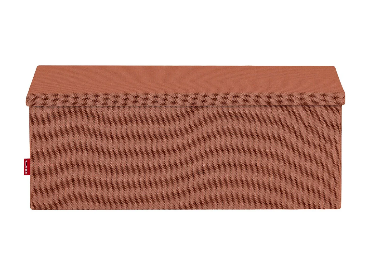 Table coffre Terracotta - Ouverture sur le dessus - Intérieur et extérieur - Couleur Terracotta