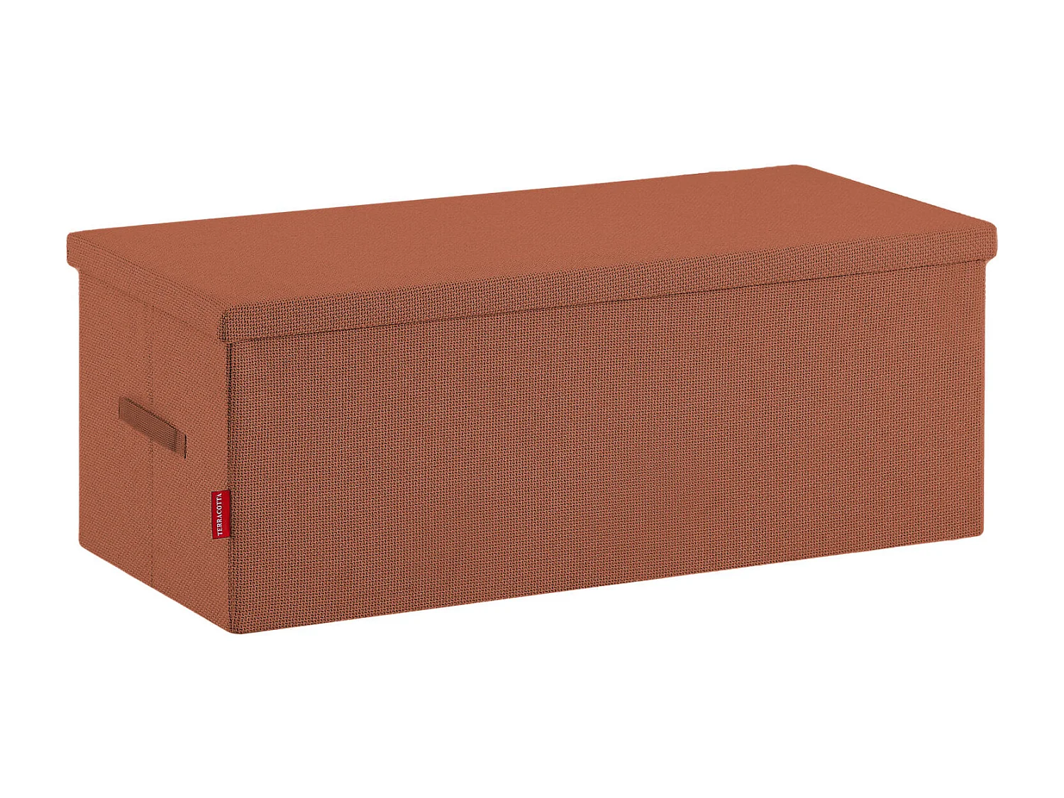Table coffre Terracotta - Ouverture sur le dessus - Intérieur et extérieur - Couleur Terracotta