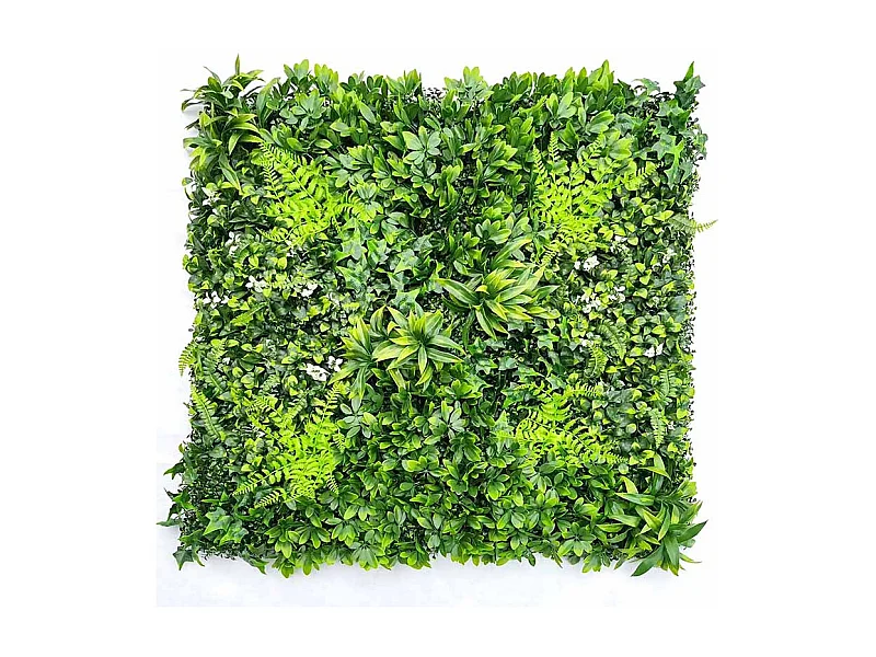 Künstliche Pflanzenwand - Modell Weiße Blume - Maße: 100 x 100 cm