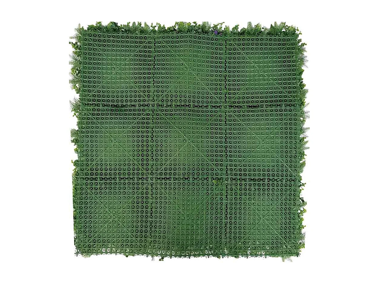 Mur végétal artificiel - Modèle fleur rouge - Dimensions : 100 x 100 cm