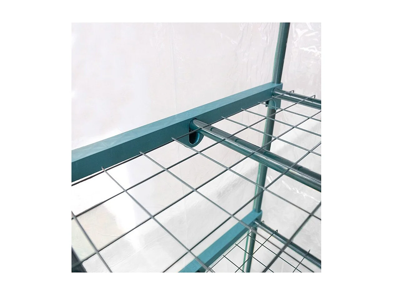 Serre à balcon 4 niveaux - Suan - En acier - Dimensions : 69 x 49 x 160 cm