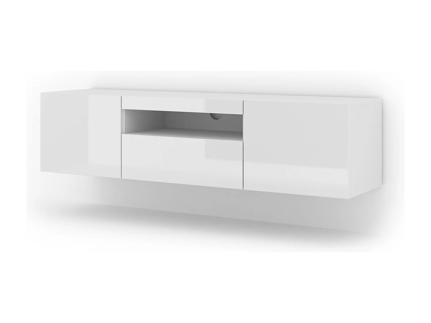 TV-kast AURA 150 cm wit hoogglans universeel