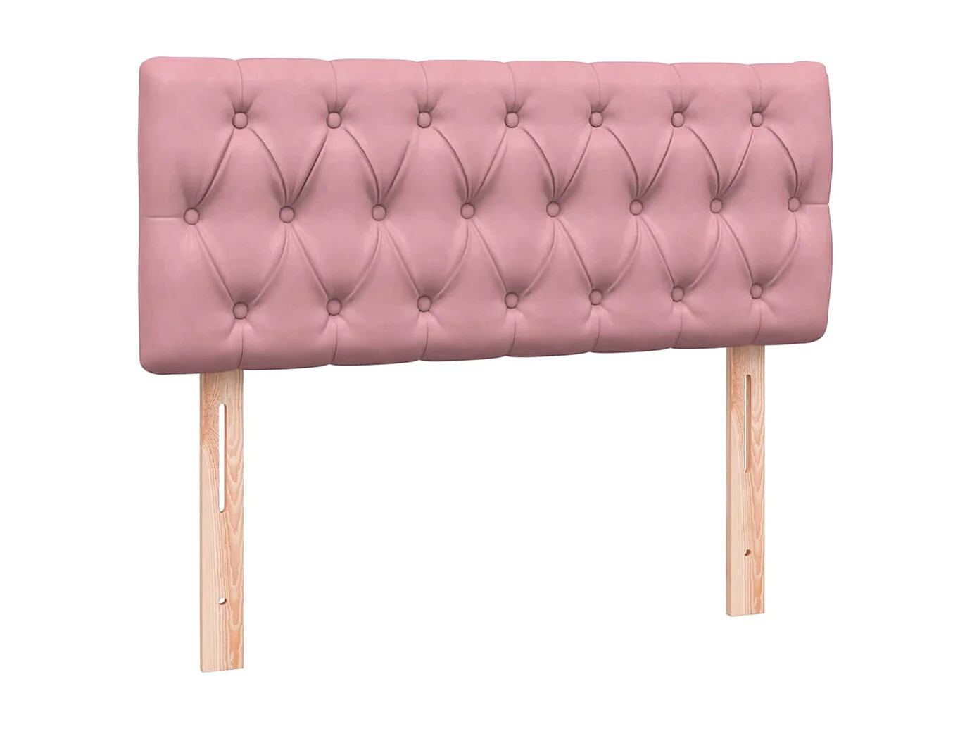 Sommier à lattes de lit avec matelas rose 120x210 cm velours