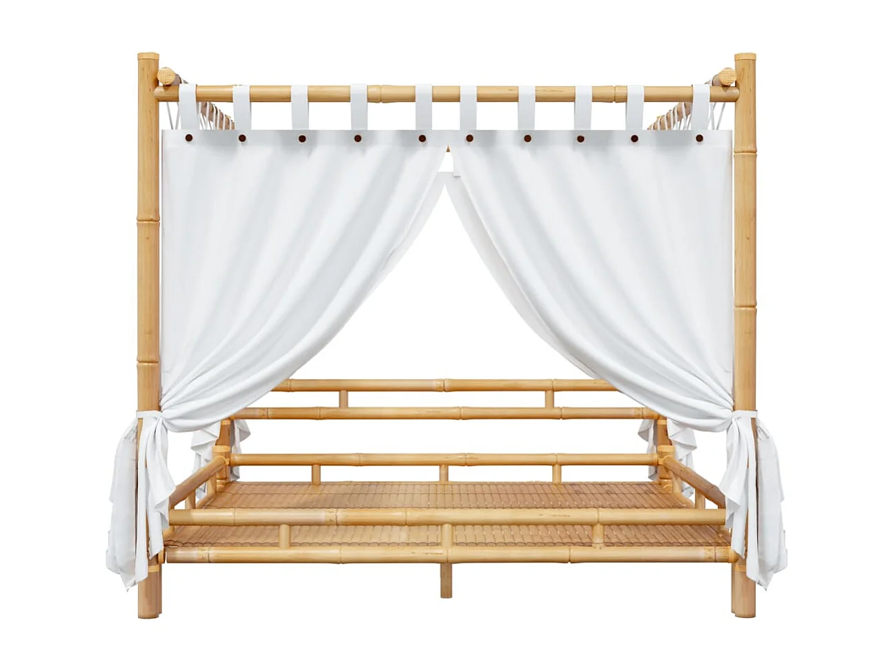 Lit à baldaquin 200x200 cm Bambou