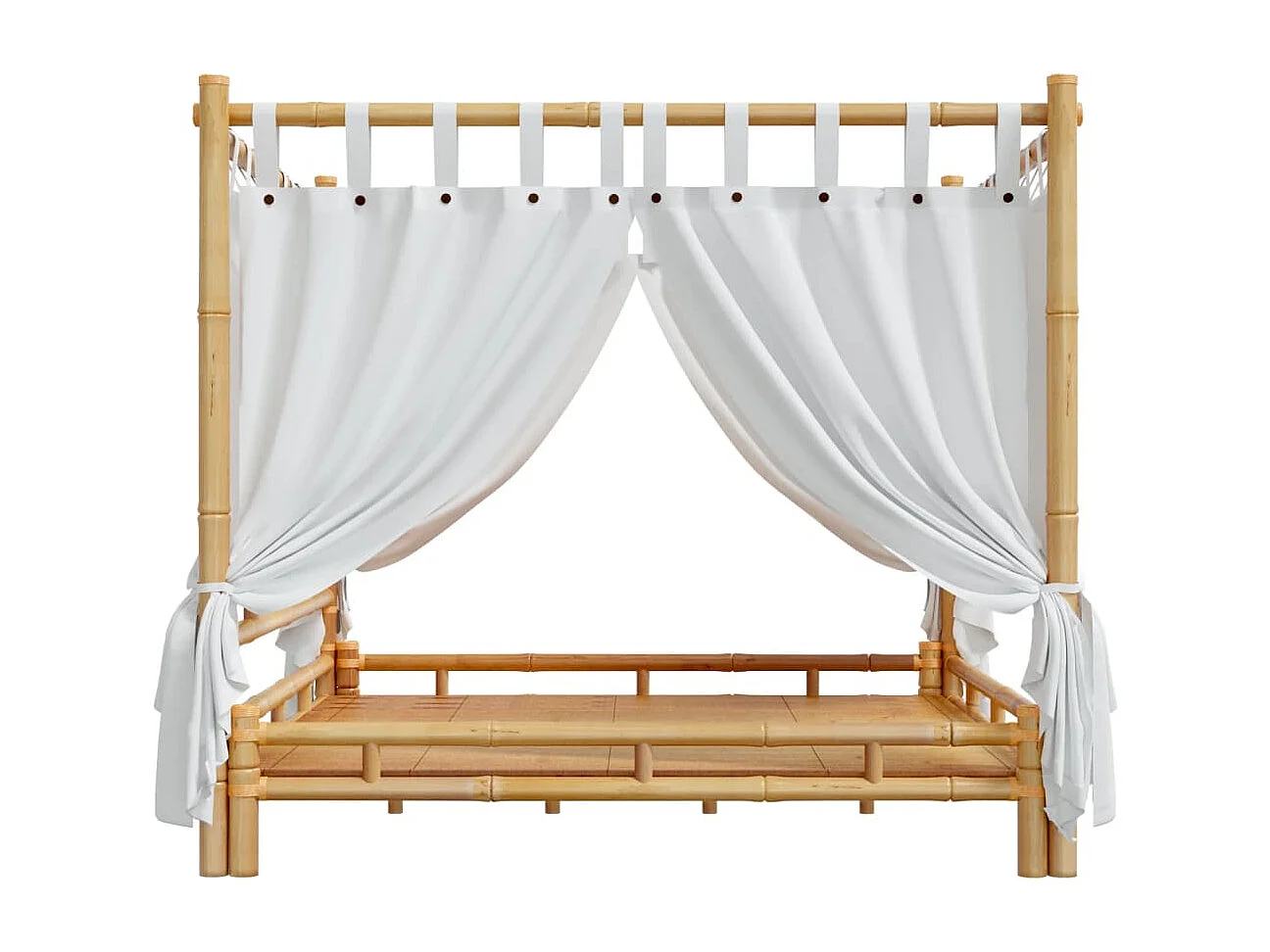 Lit à baldaquin 200x200 cm Bambou