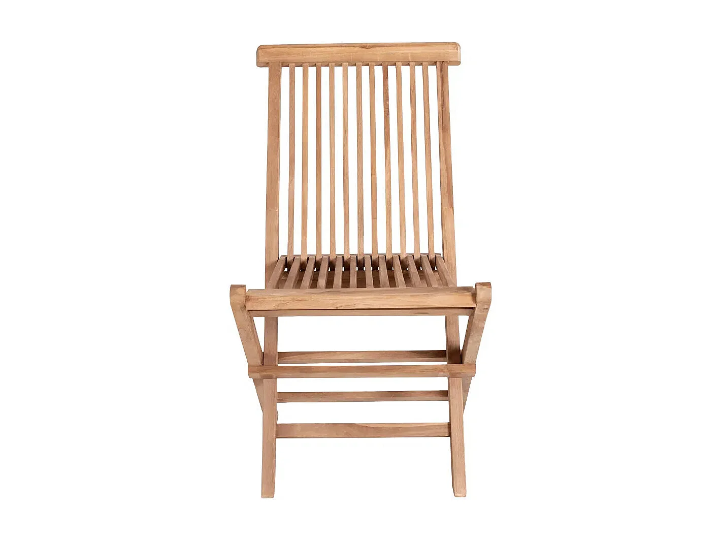 Lot de 2 chaises de jardin pliantes en bois de teck TOLEDO