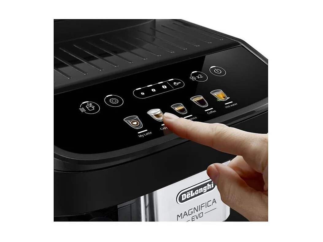 DeLonghi Magnifica Evo, Machine expresso avec broyeur, technologie boissons lactees, ECAM290.61.B, Noir