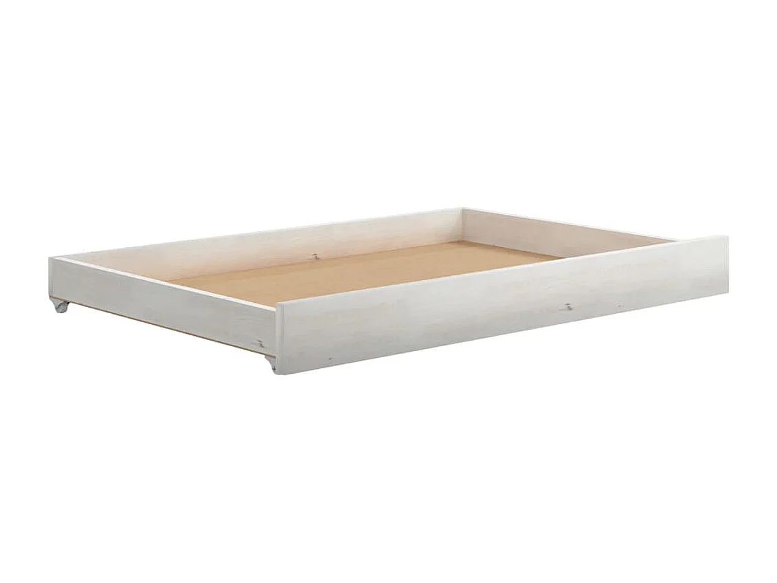 Lit coulissant 2x(90x200) cm Blanc Bois de pin massif