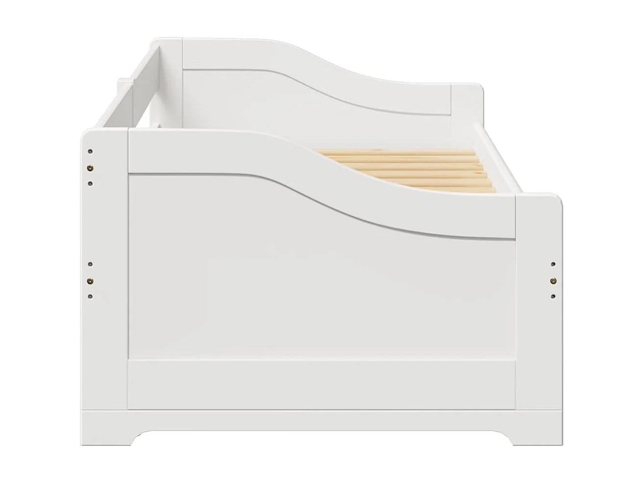 Slaapbank met onderschuifbed zonder matras IRUN 90x200 cm wit