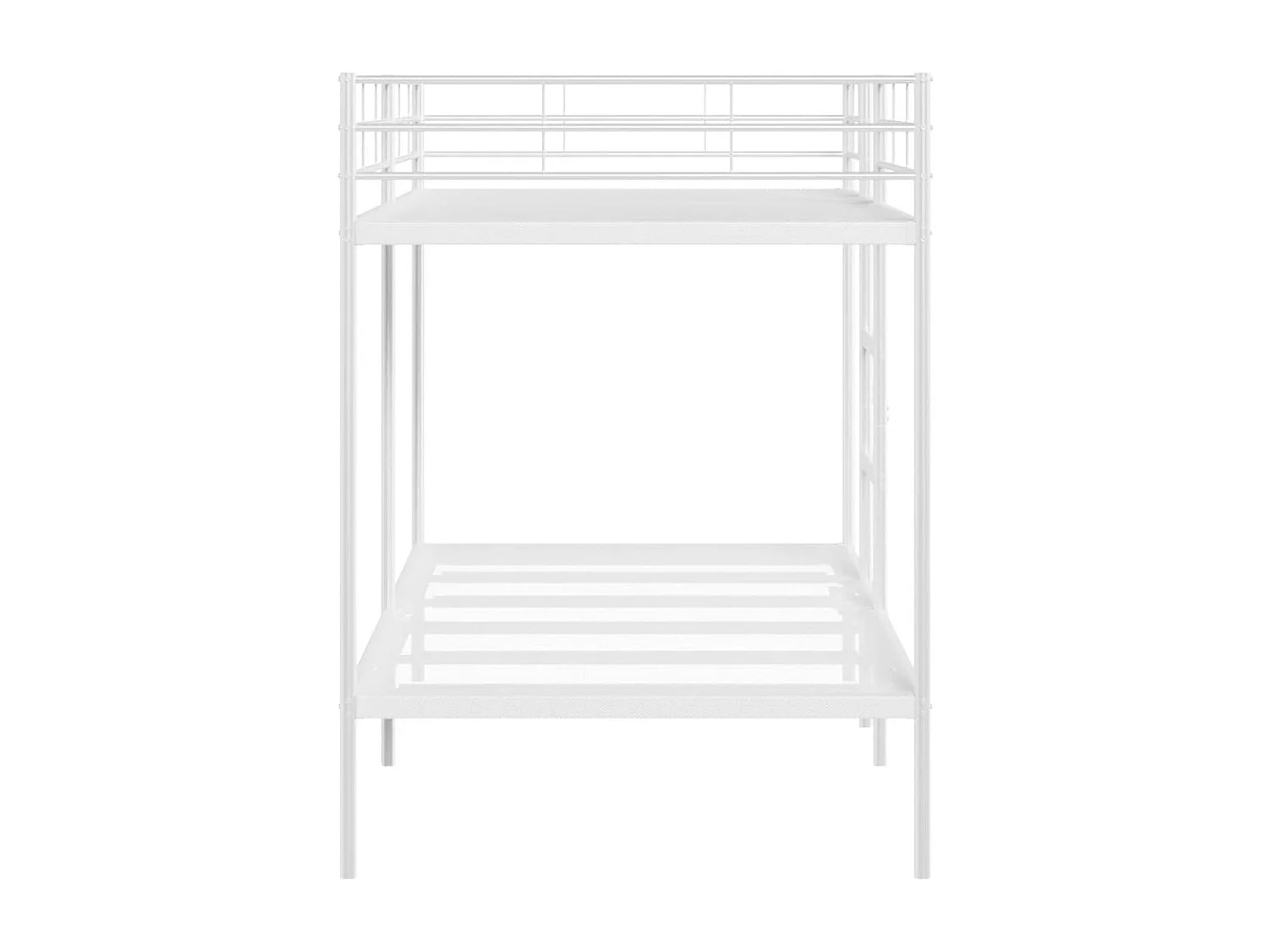 Lit superposé sans matelas blanc 100x200 cm acier