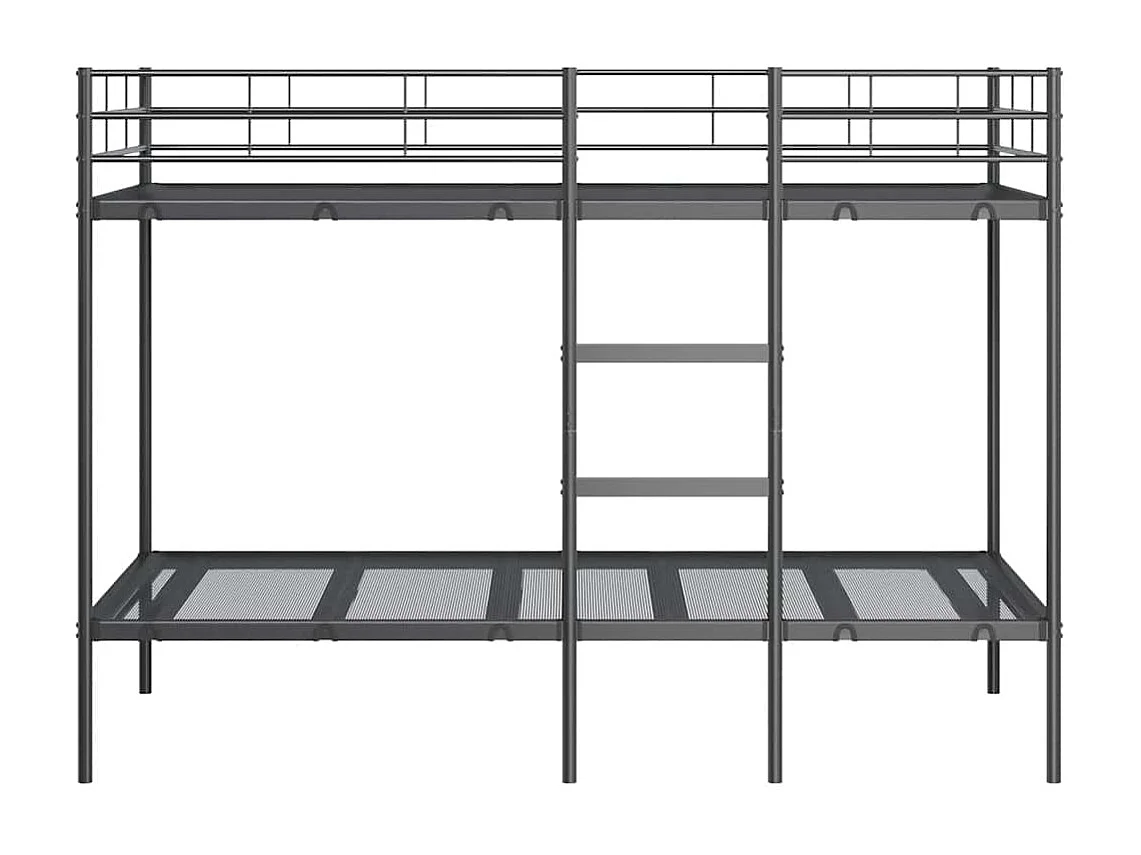 Lit superposé sans matelas noir 107x203 cm acier