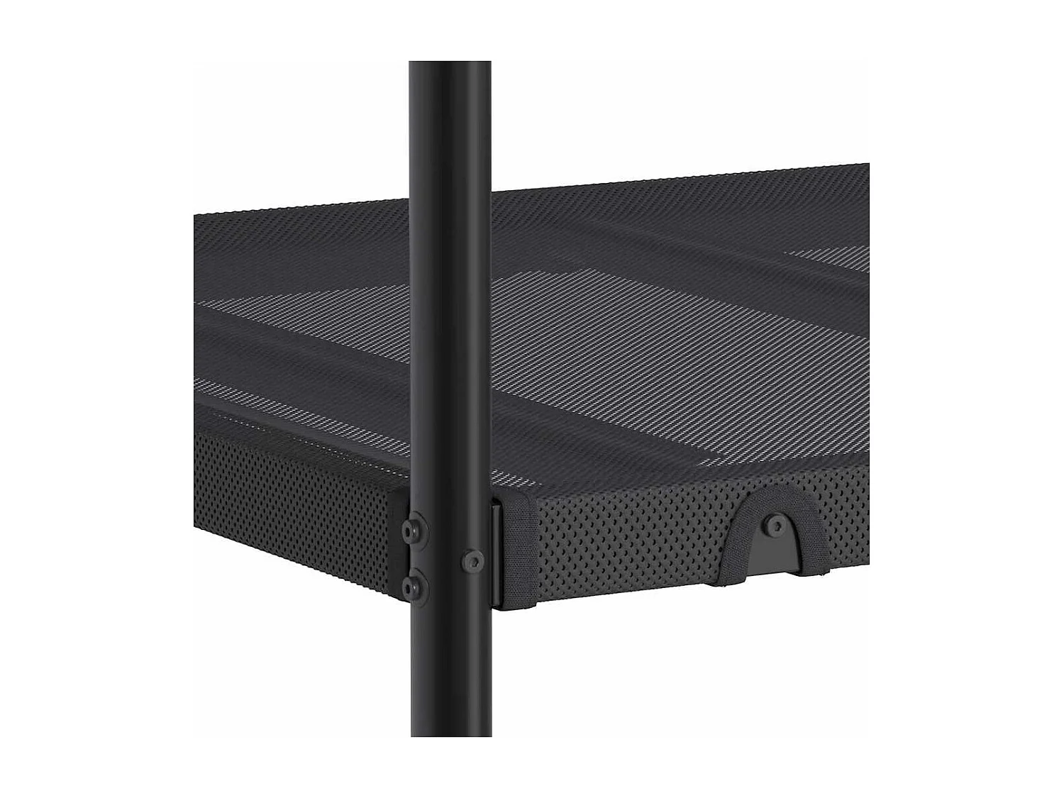 Lit superposé sans matelas noir 107x203 cm acier