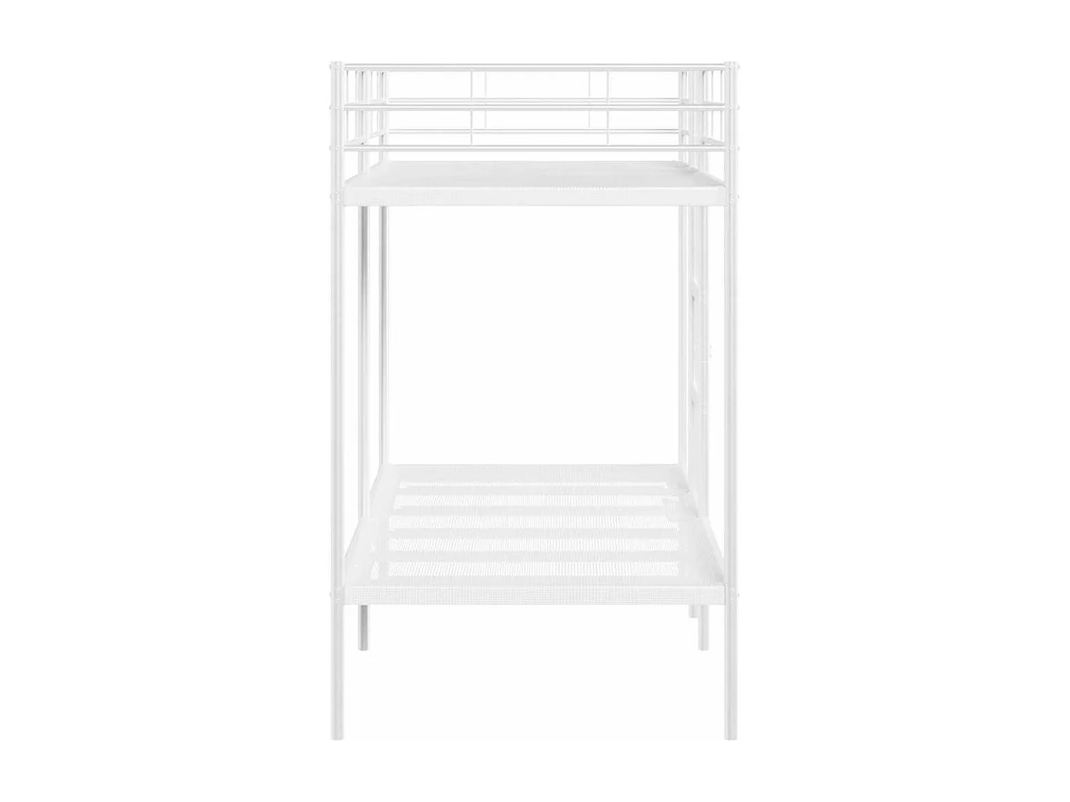 Lit superposé sans matelas blanc 100x190 cm acier