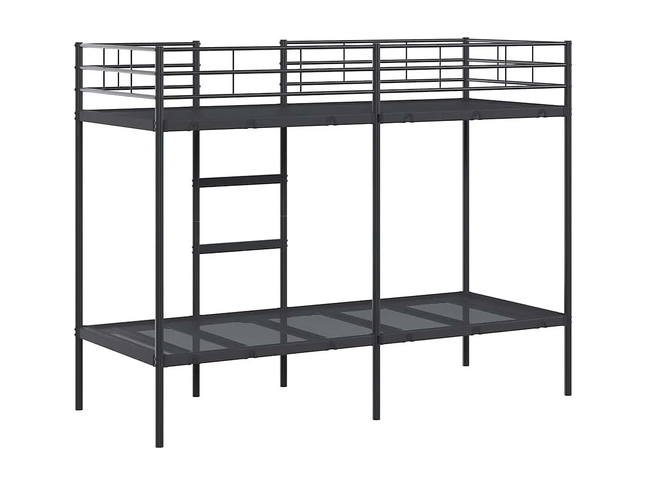 Lit superposé sans matelas noir 80x200 cm acier