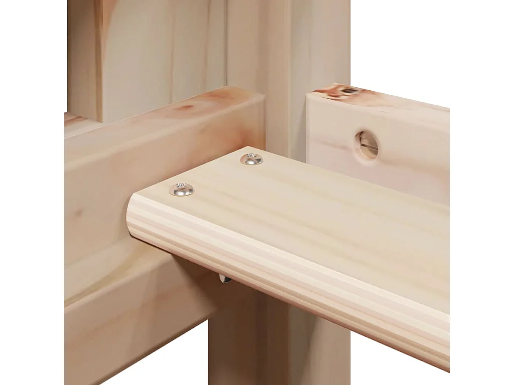 Lit superposé avec toit 90x190 cm bois massif de pin