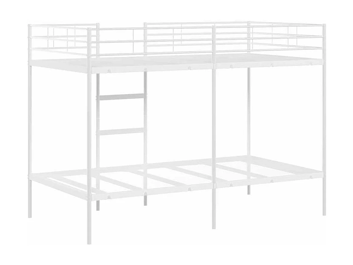 Stapelbed zonder matras 107x203 cm staal wit