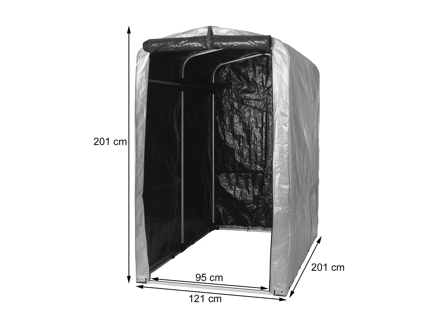 Abri de jardin MCW-N61,  argent