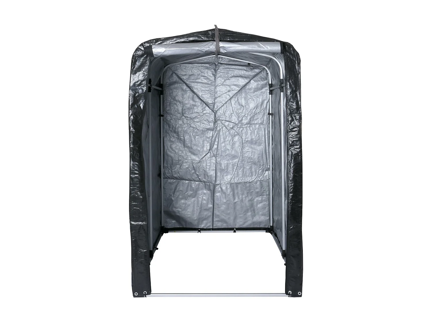 Casetta da giardino MCW-N61, da esterno per attrezzi, alluminio protezione UV impermeabile, 201x121x201cm ~ antracite