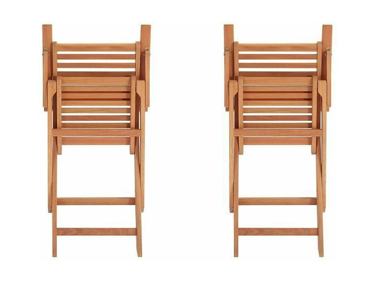 2 klappbare Gartensessel aus Akazie – 57 x 52 x 90 cm