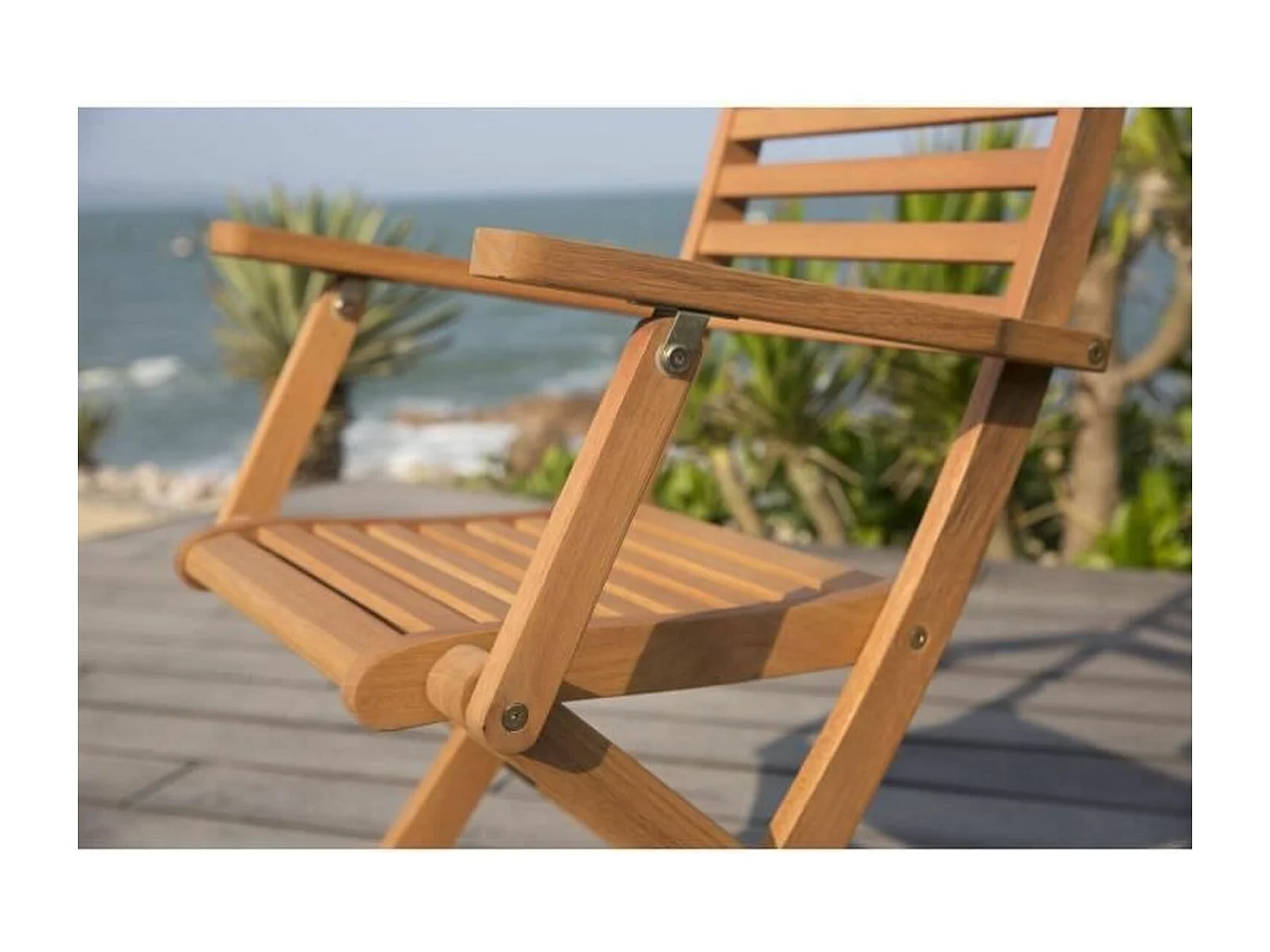 2 klappbare Gartensessel aus Akazie – 57 x 52 x 90 cm