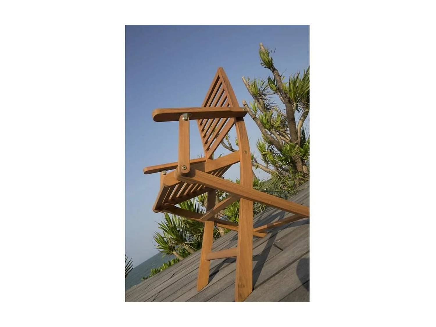 2 klappbare Gartensessel aus Akazie – 57 x 52 x 90 cm