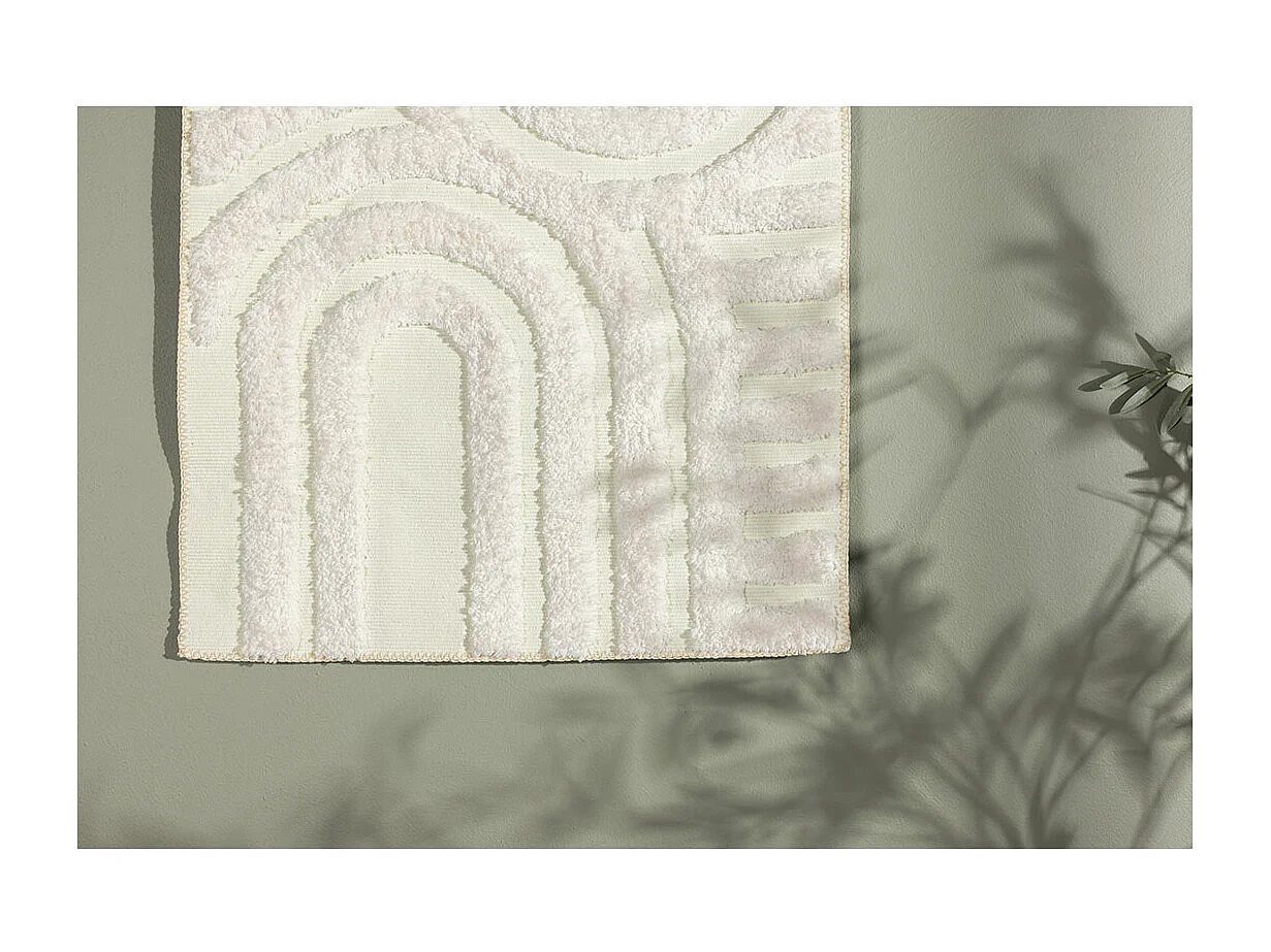 Nikita wanddecoratie polyester wit.