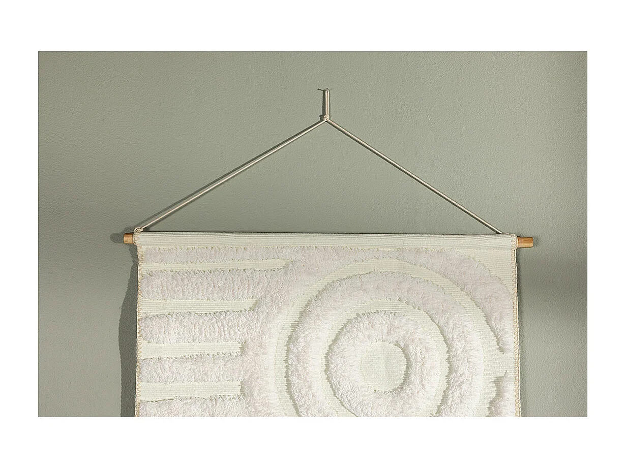 Nikita wanddecoratie polyester wit.