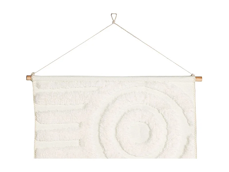 Nikita wanddecoratie polyester wit.