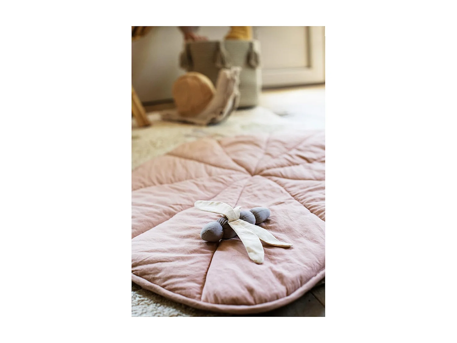 Tapis de jeu pour bébé lavable en machine Water Lily Originale Enfant Fait main Tapis lava