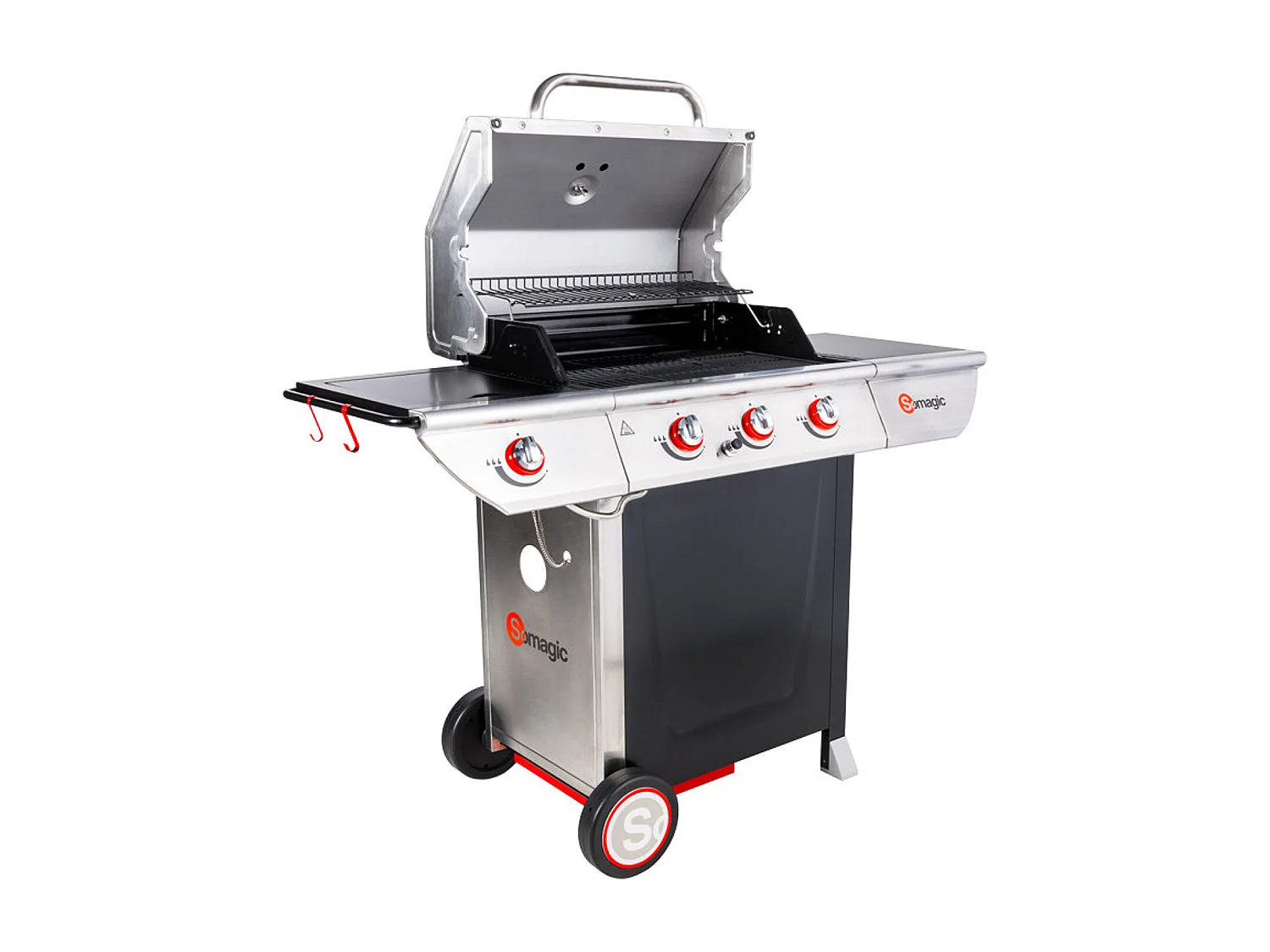 MANHATTAN 350GPI Gas Barbecue - 3 branders 10.5kW + warmhoudlade