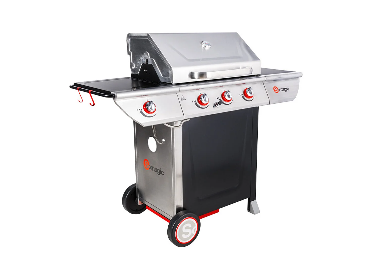 MANHATTAN 350GPI barbecue à gaz - 3 brûleurs 10.5kW + plaque chauffante - SOMAGIC