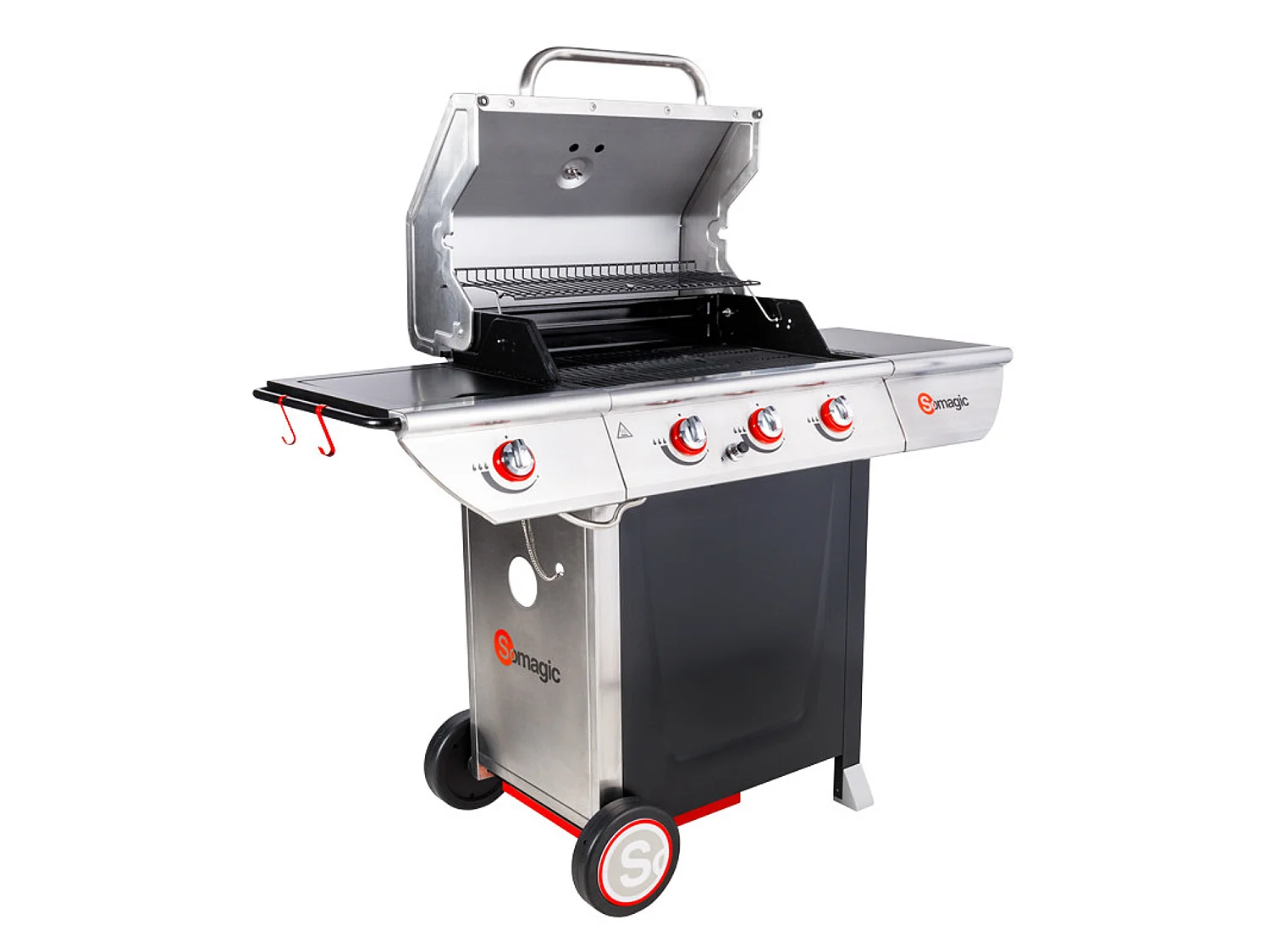 MANHATTAN 350GPI barbecue à gaz - 3 brûleurs 10.5kW + plaque chauffante - SOMAGIC