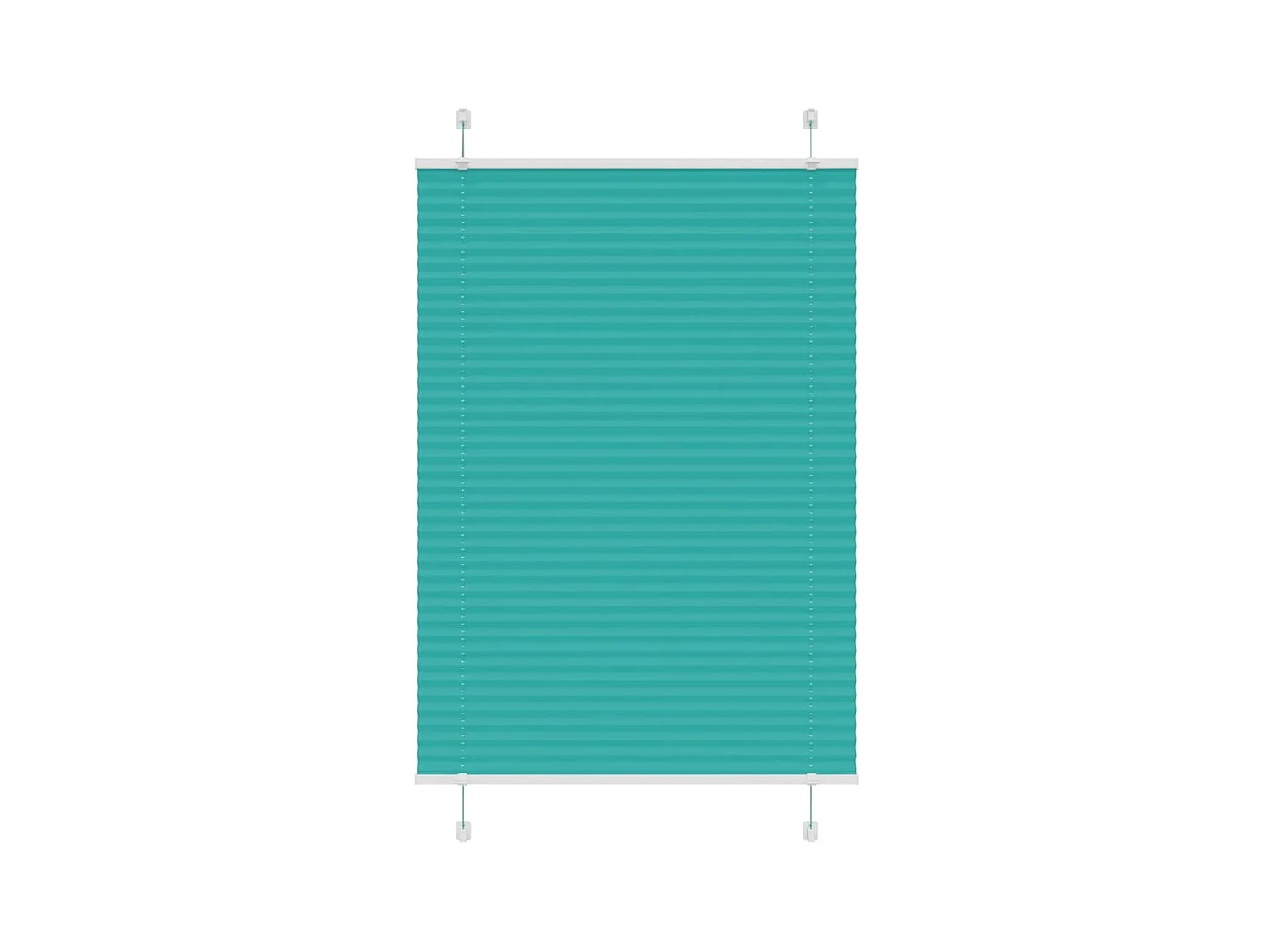 Store plissé vert pétrole 95x150 cm largeur du tissu 94,4 cm